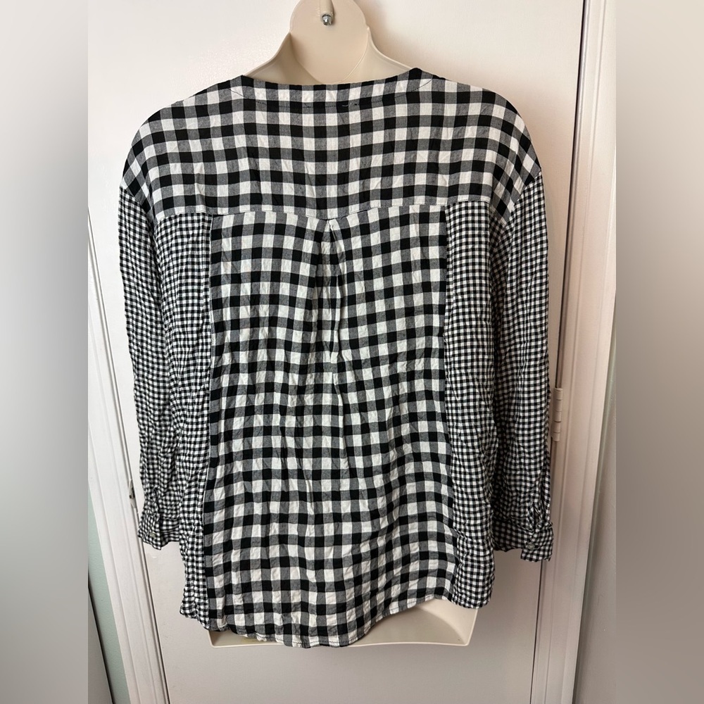 Jane & Delancey XL women’s Plaid button loose fit shirt #1663 - Picture 3 of 7